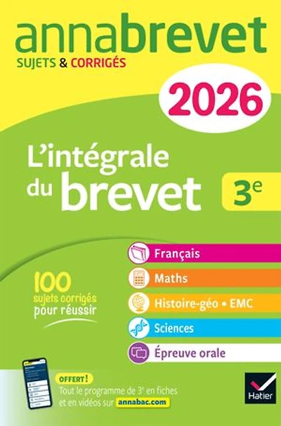 L' intégrale du brevet 3e: nouveau 2026