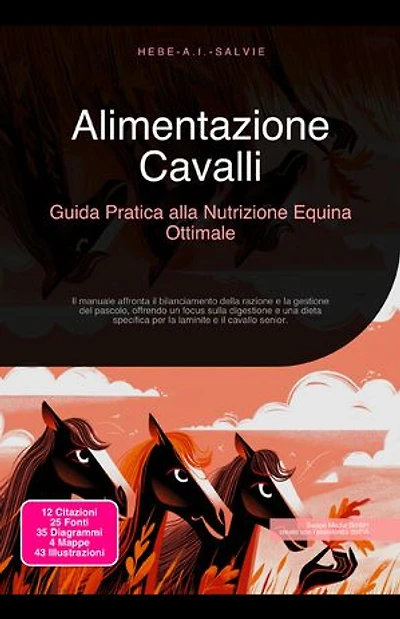 Alimentazione Cavalli: Guida Pratica alla Nutrizione Equina Ottimale: Il manuale affronta il bilanciamento della razione e la gestione del pascolo, offrendo un focus sulla digestione e una dieta specifica per la laminite e il cavallo senior.
