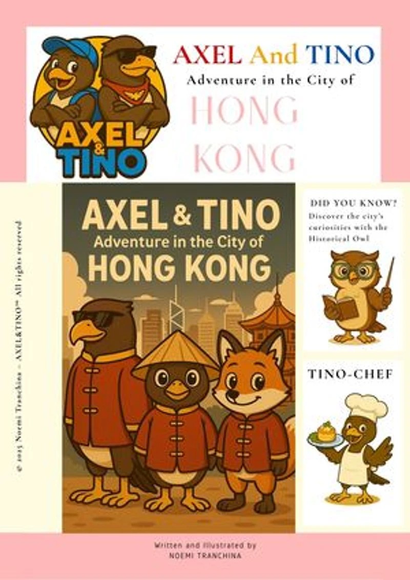 AXEL&TINO Adventure in the city of Hong Kong: Educational travel kid ebooks, 7-12