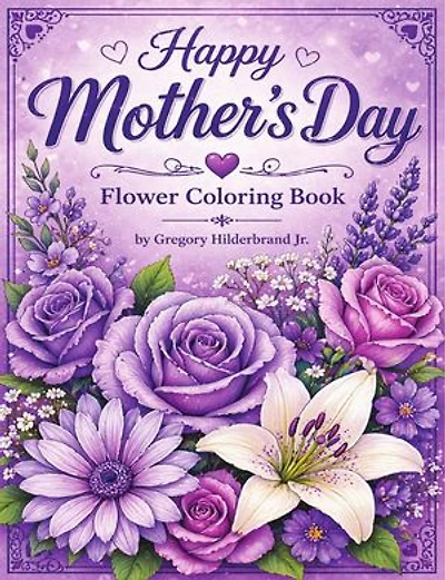 Happy Mother's day flower coloring book