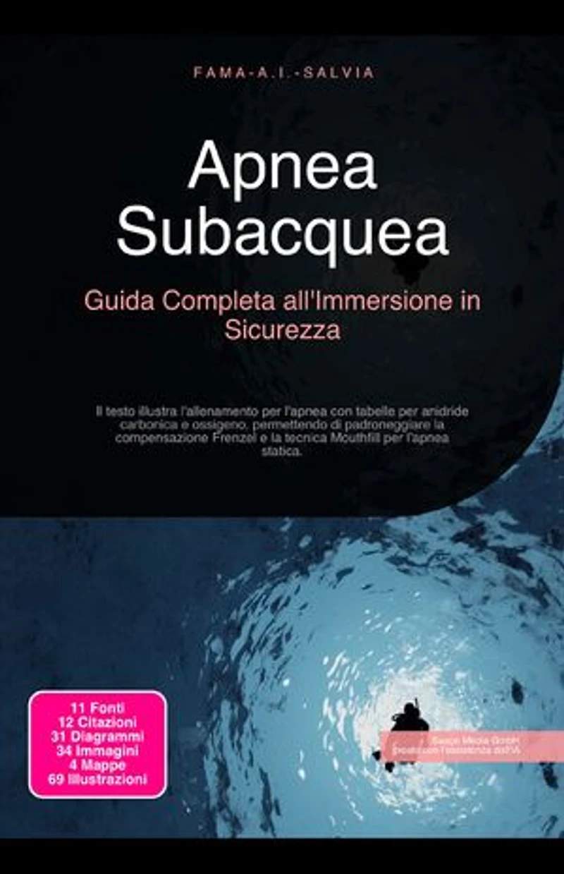 Apnea Subacquea: Guida Completa all'Immersione in Sicurezza: Il testo illustra l'allenamento per l'apnea con tabelle per anidride carbonica e ossigeno, permettendo di padroneggiare la compensazione Frenzel e la tecnica Mouthfill per l'apnea statica.