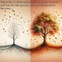Maturity is not based on who you are. It's based on who you will be: Growing up Series