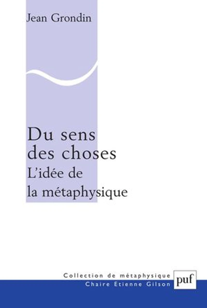 Du sens des choses: l'idée de la métaphysique