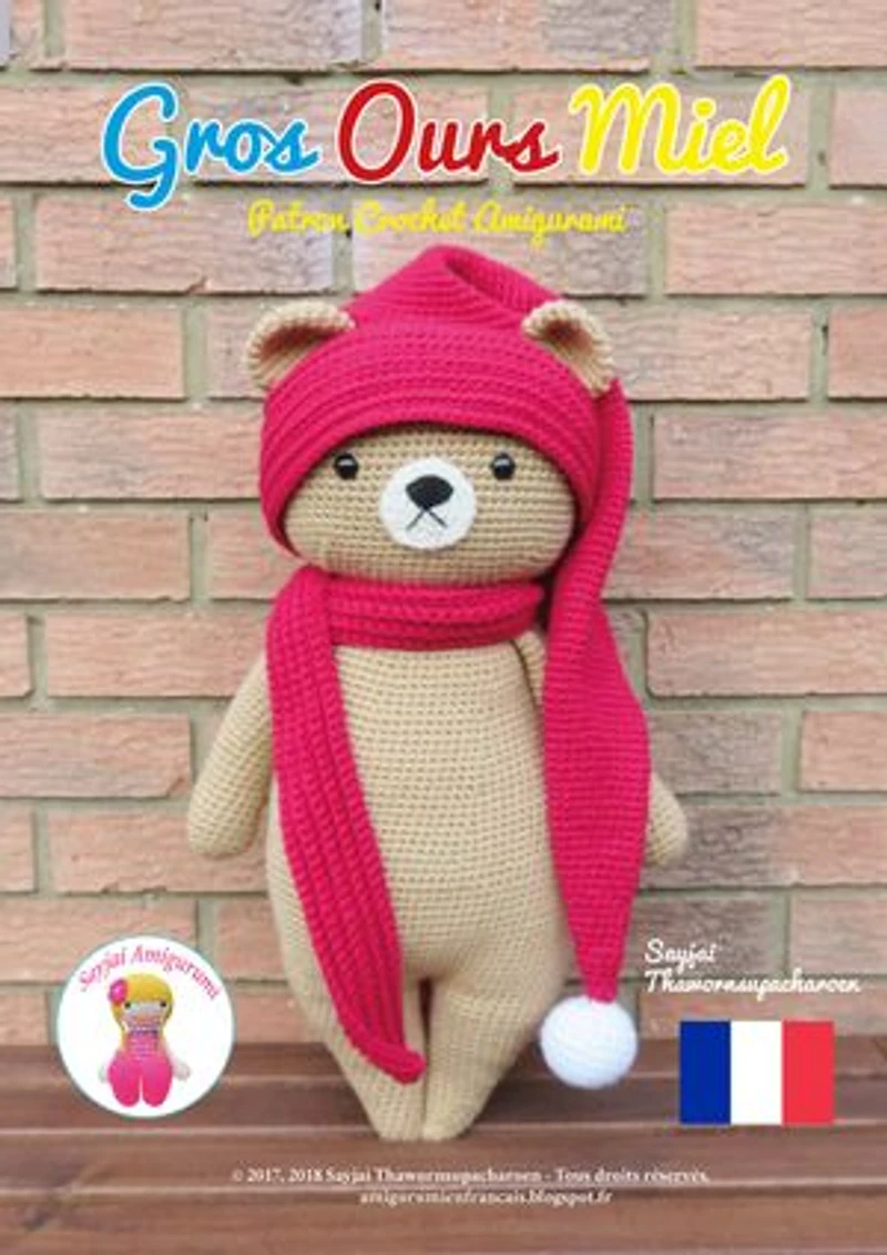 Gros Ours Miel: Patron Crochet Amigurumi