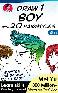 Draw 1 Boy with 20 Hairstyles - Side View