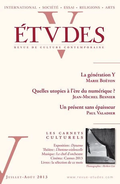 Etudes Juillet-Août 2013: La génération Y