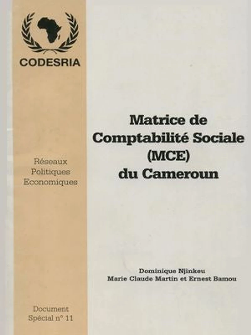 Matrice de comptabilité sociale (MCS) du Cameroun