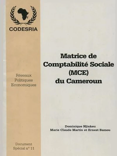 Matrice de comptabilité sociale (MCS) du Cameroun