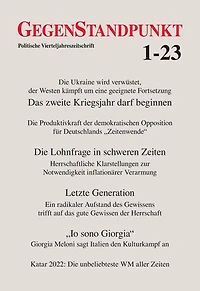 GegenStandpunkt 1-23: Politische Vierteljahreszeitschrift