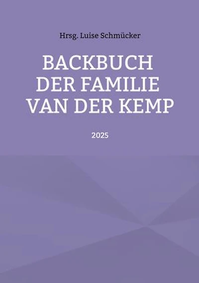 Backbuch der Familie van der Kemp