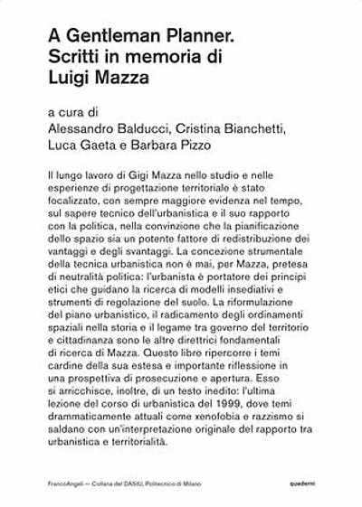 A Gentleman Planner: Scritti in memoria di Luigi Mazza