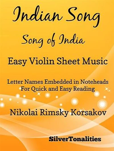 Indian Song Song of India Easy Violin Sheet Music