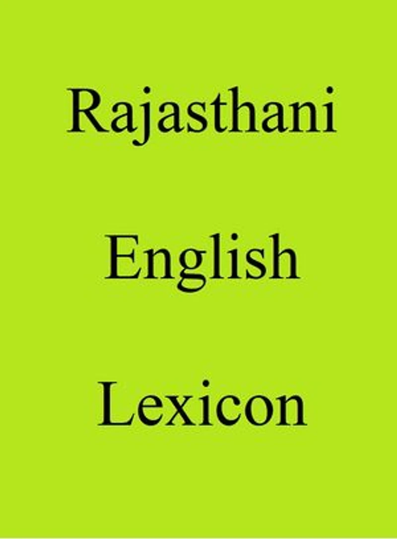 Rajasthani English Lexicon