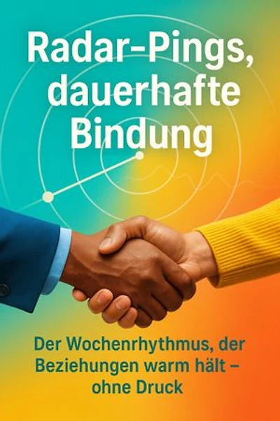 Radar-Pings, dauerhafte Bindung: Der Wochenrhythmus, der Beziehungen warm hält – ohne Druck