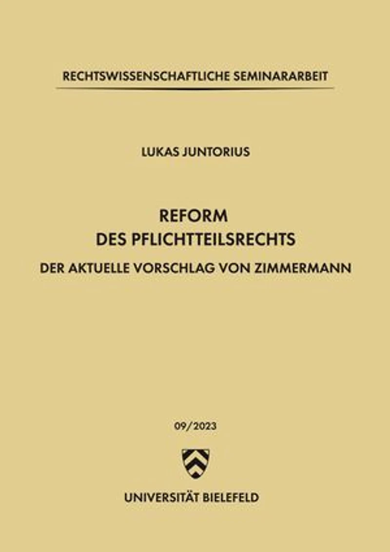 Reform des Pflichtteilsrechts: Der aktuelle Vorschlag von Zimmermann