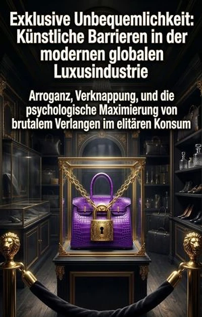 Exklusive Unbequemlichkeit: Künstliche Barrieren in der modernen globalen Luxusindustrie: Arroganz, Verknappung, und die psychologische Maximierung von brutalem Verlangen im elitären Konsum