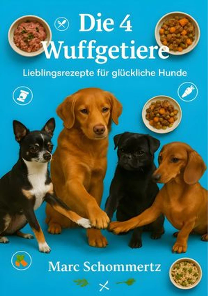 Die 4 Wuffgetiere - Lieblingsrezepte für glückliche Hunde: 30 einfache und gesunde Lieblingsrezepte für Hunde