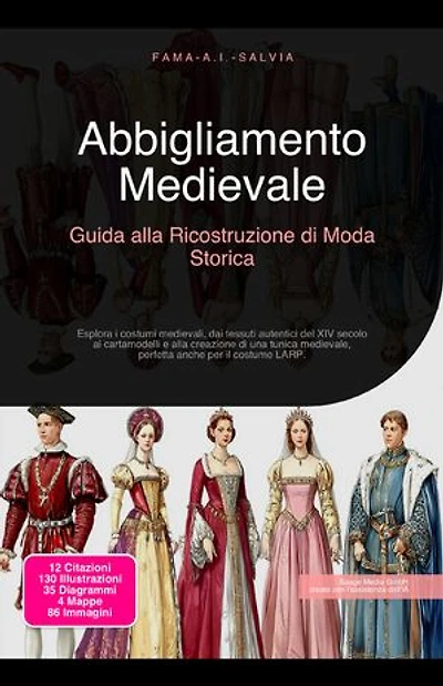 Abbigliamento Medievale: Guida alla Ricostruzione di Moda Storica: Esplora i costumi medievali, dai tessuti autentici del XIV secolo ai cartamodelli e alla creazione di una tunica medievale, perfetta anche per il costume LARP.