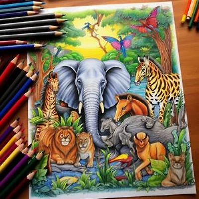 Colorful Creatures - A Kid's Coloring Adventure with Animals: Coloring Adventure with Animals