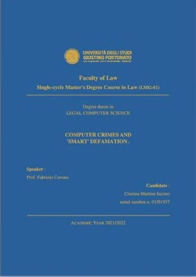 COMPUTER CRIMES AND "SMART" DEFAMATION