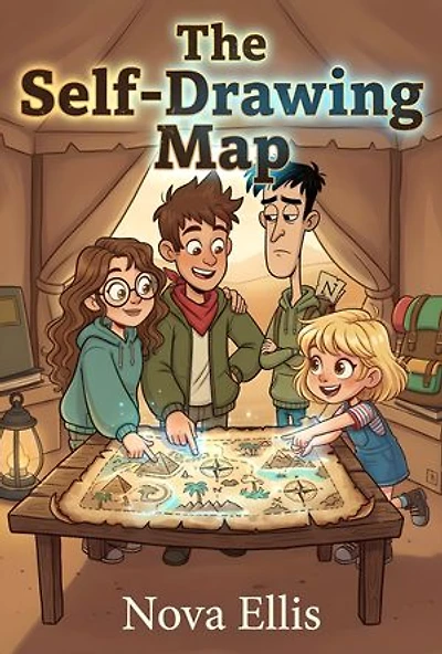 The Self-Drawing Map: A Playful Island Adventure of Curiosity, Riddles, and a Map That Knows the Way