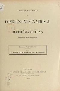 Sur le module maximum des fonctions algébroïdes: Comptes rendus du Congrès international des mathématiciens, Strasbourg, 22-30 septembre 1921