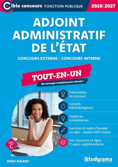 Adjoint administratif de l’État - Tout-en-un - Catégorie C – Concours 2026-2027