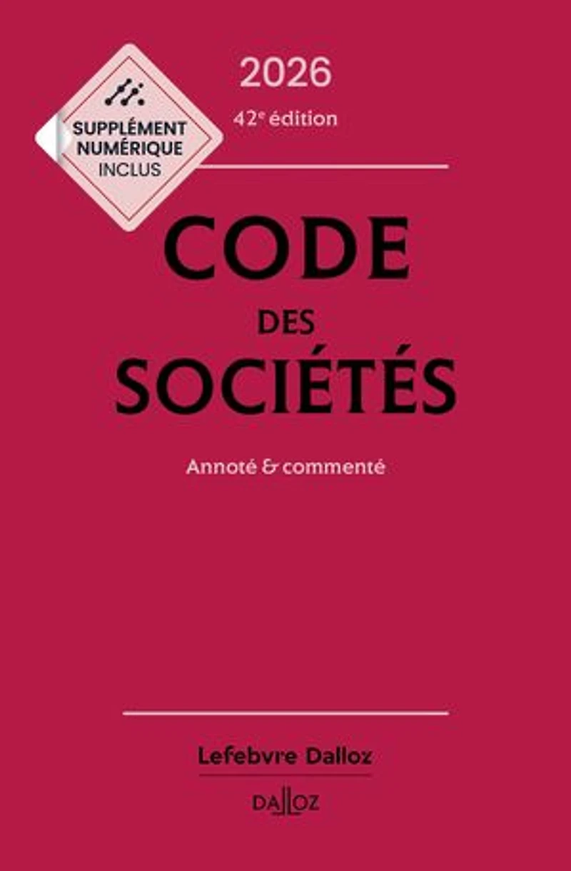 Code des sociétés 2026: annoté & commenté