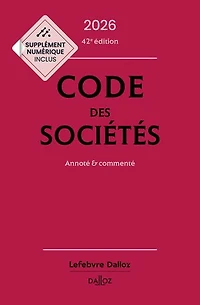 Code des sociétés 2026: annoté & commenté