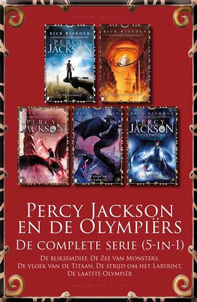 Percy Jackson en de Olympiërs – De complete serie (5-in-1): De bliksemdief, De Zee van Monsters, De vloek van de Titaan, De strijd om het Labyrint, De laatste
