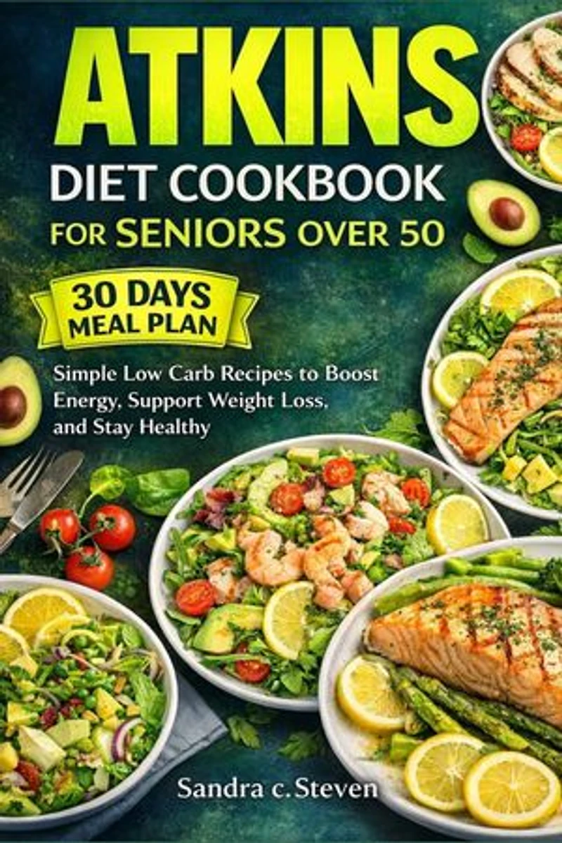 Atkins Diet Cookbook for Seniors Over 50: Simple Low Carb Recipes to Boost Energy, Support Weight Loss, and Stay Healthy