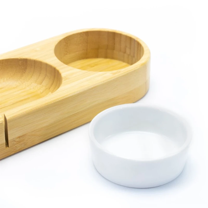 Bread Board with Ceramic Dip Bowl
