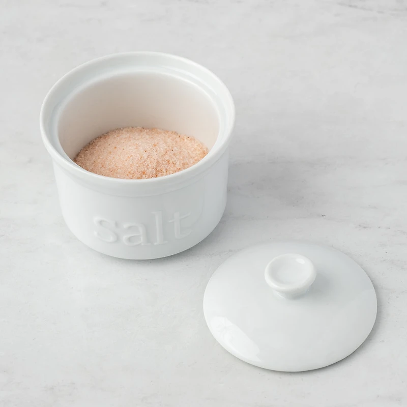 White Ceramic Salt Cellar