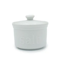 White Ceramic Salt Cellar