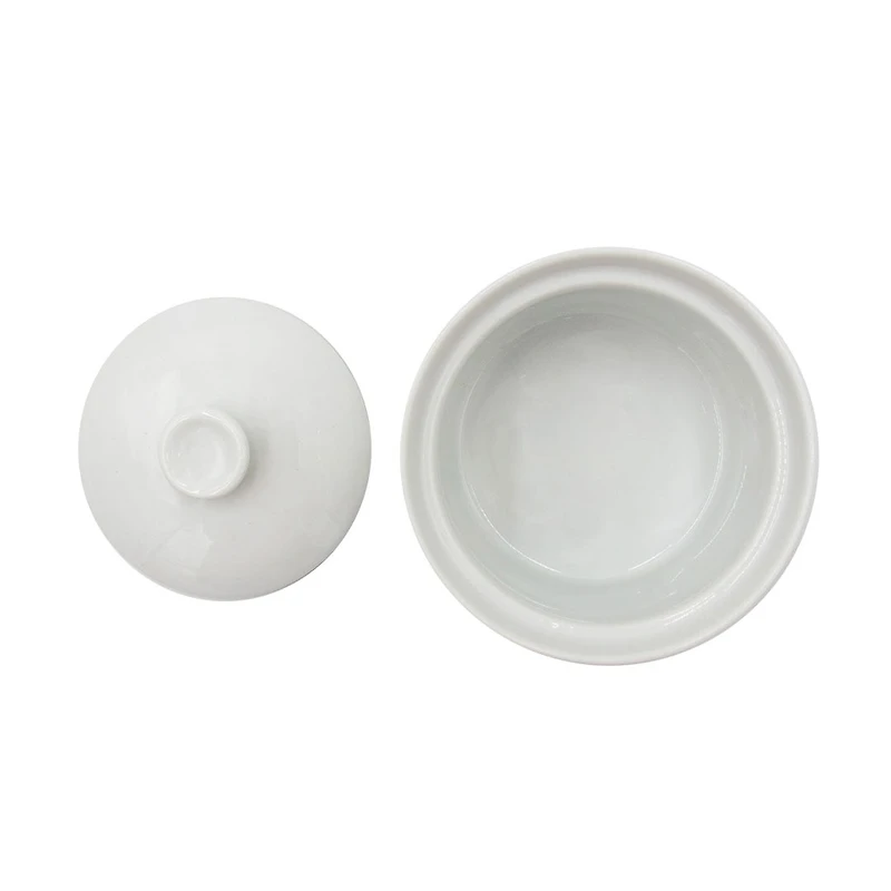 White Ceramic Salt Cellar