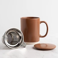 Ceramic Tea Mug Infuser (Mocha Mousse, Sand, Sky)
