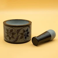 Dahlia Soapstone Mortar & Pestle
