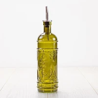 Olive Glass Oil Jar