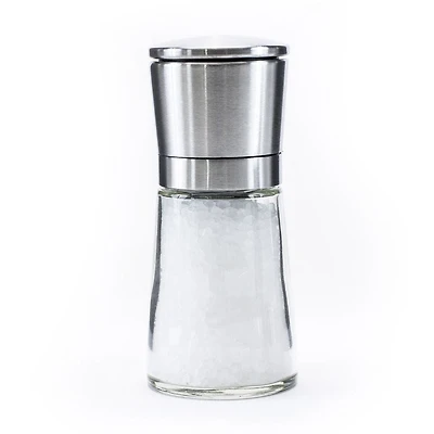 Glass Salt Mill with Steel Lid