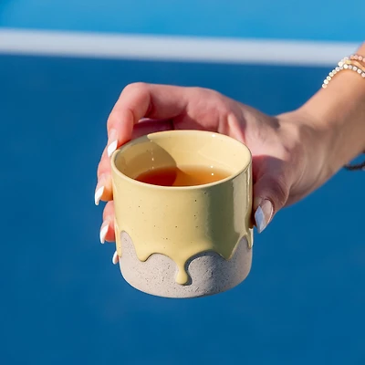 Hand Glazed Ceramic Cup - Butter, Mocha Mousse