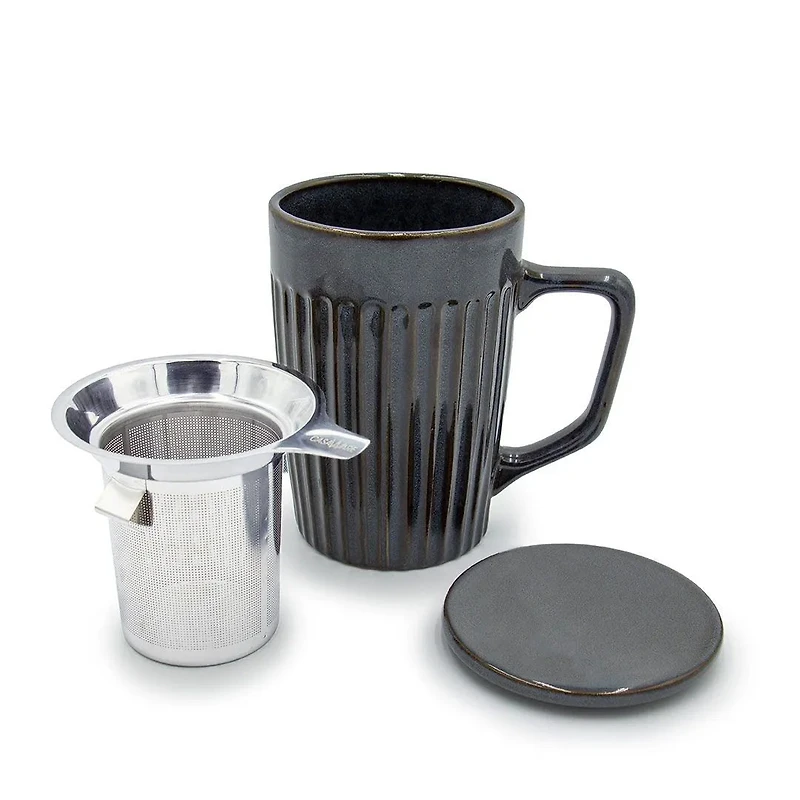 Lava Gray Tea Mug Infuser