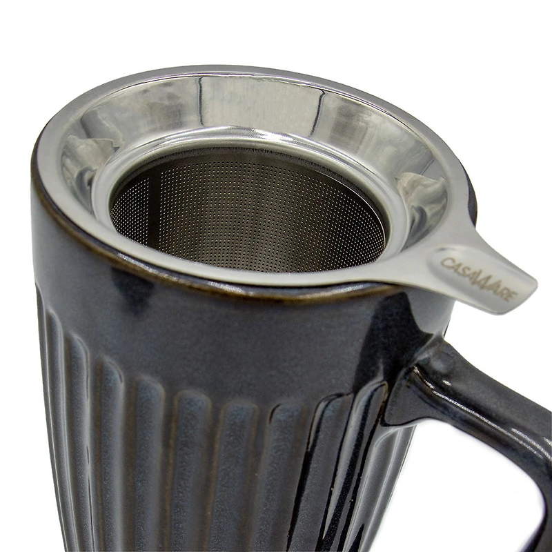 Lava Gray Tea Mug Infuser