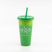 Reusable Iced Tea Cup With Straw - Lime Green