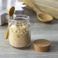 Round Glass Jar with Cork & Spoon