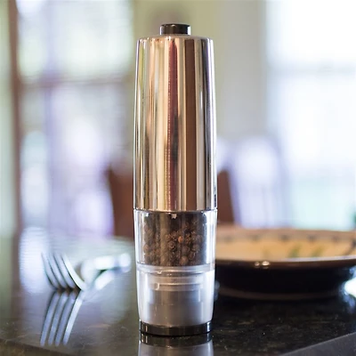 Silver Electric Pepper Mill