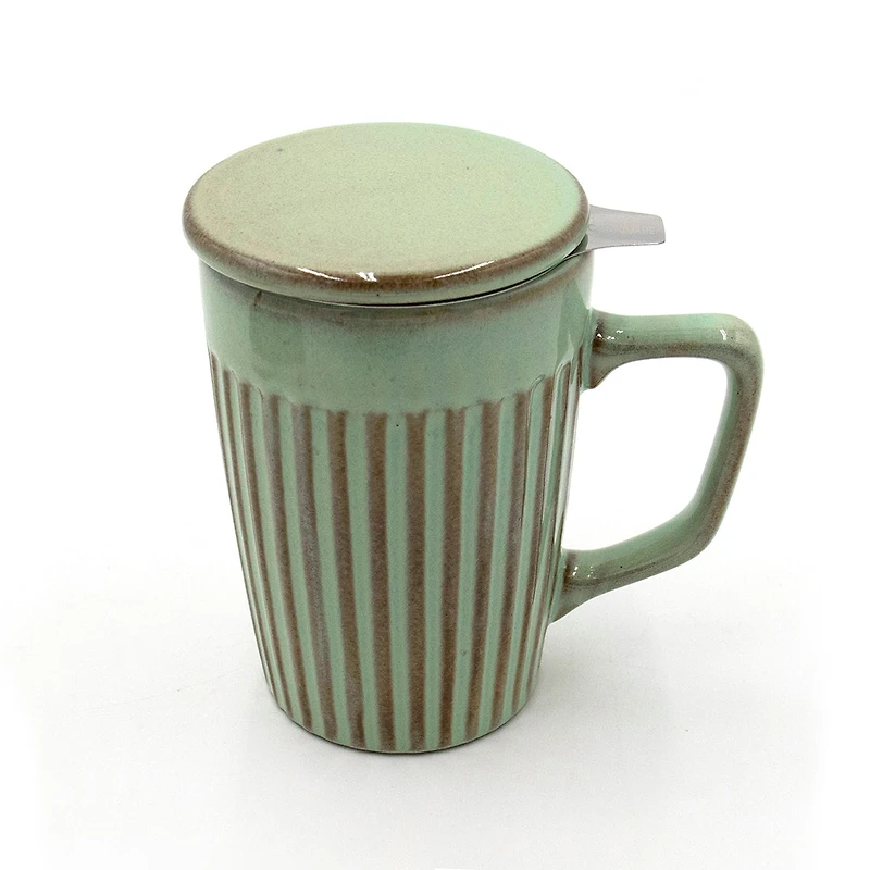 Stoneware Tea Mug Infuser (Sage, Cornflower, Lava Gray)