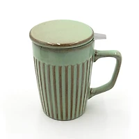 Stoneware Tea Mug Infuser (Sage, Cornflower, Lava Gray)