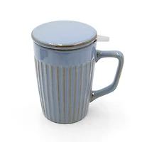 Stoneware Tea Mug Infuser (Sage, Cornflower, Lava Gray)