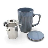 Stoneware Tea Mug Infuser (Sage, Cornflower, Lava Gray)