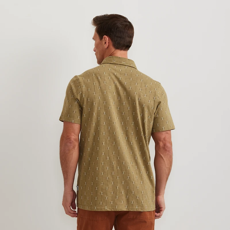 Men's Knit Baja Pocket Button-Up Shirt